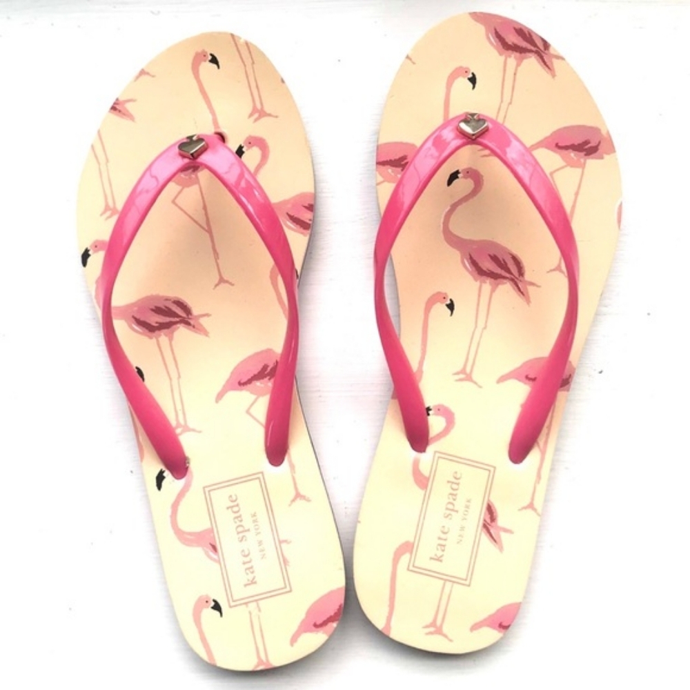 NEW Kate Spade Flamingo Flip Flops/Sandals